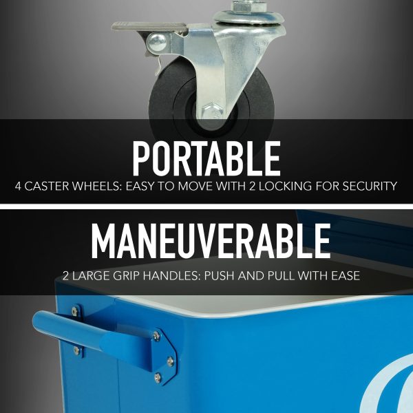 Permasteel 80 QT Pepsi Rolling Patio Cooler - Image 4