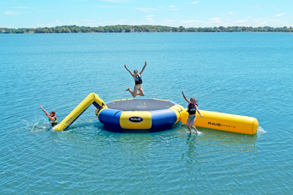 Rave Sports Bongo 13' Water Bouncer with Small Slide and Log