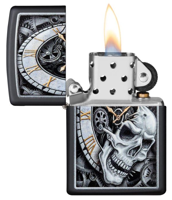 Zippo Skull Clock Design Lighter - Image 2