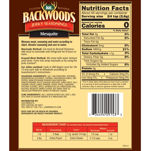 Backwoods Mesquite Jerky Seasoning - 25lbs - Image 3