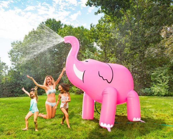 Big Mouth Ginormous Pink Elephant Yard Sprinkler