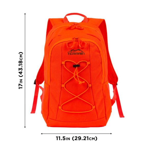 Terrain Tundra Camping Backpack/Daypack  Blaze Orange - Image 6