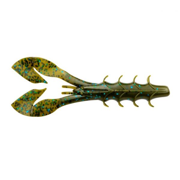 YUM Spine Craw - Green Pumpkin/Blue Flake 3.75"