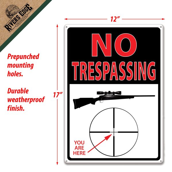 Tin Sign - No Trespassing - Image 2