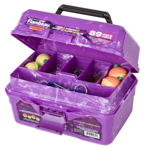 Flambeau Big Mouth Tackle Box Kit - Purple Swirl - Image 3