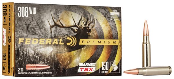 Federal Premium Barnes TSX 308 Win Bullet Weight: 150