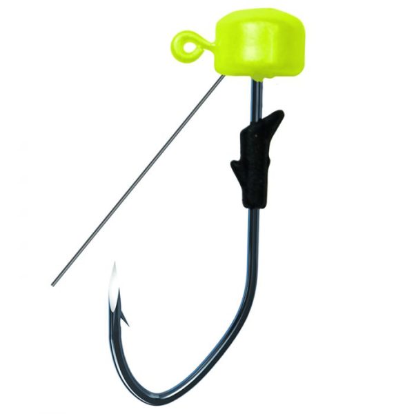 Eagle Claw TKNJ - TKNJW Tungsten Pro-V Finesse Weedless 2/0, 1/5 oz Chartreuse