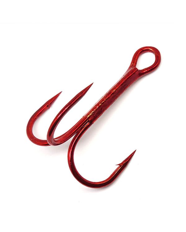 Treble 23 Magic Eye 2X Strong, Round Bend - Red 2/0