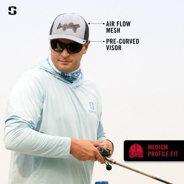 Fossil Fish Patch Trucker Cap - Heather Grey - Image 5