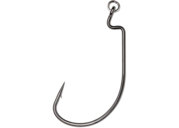 Ringed Heavy Duty Wide Gap Hook - Black Nickel, Size 6