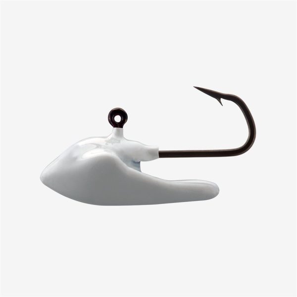 Sled Head Tungsten Jig - White Glow, 1/16oz