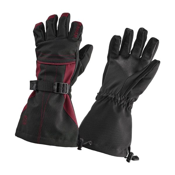 Woman's Stella Gloves - Black/Burgundy