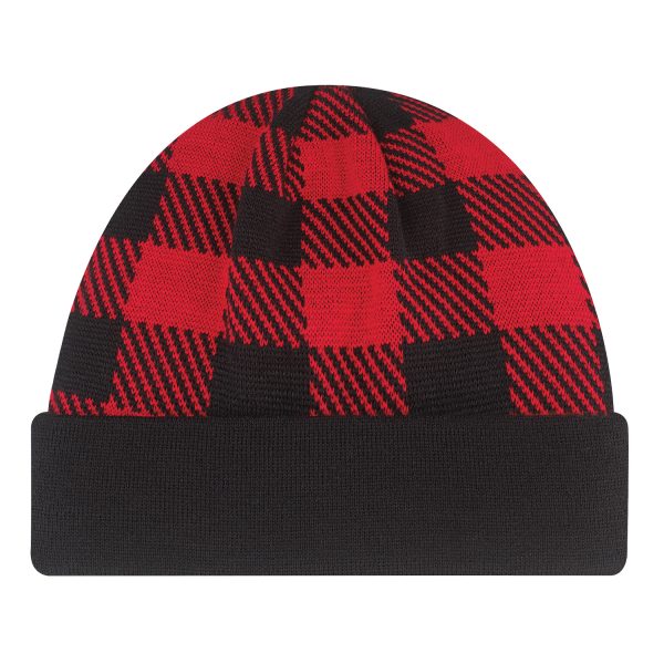 Cuff Toque Lumberjack - Red/Black - Image 3