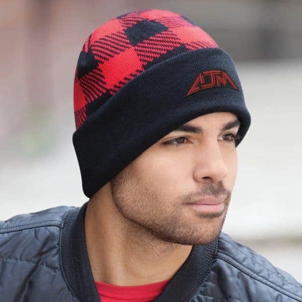 Cuff Toque Lumberjack - Red/Black - Image 2