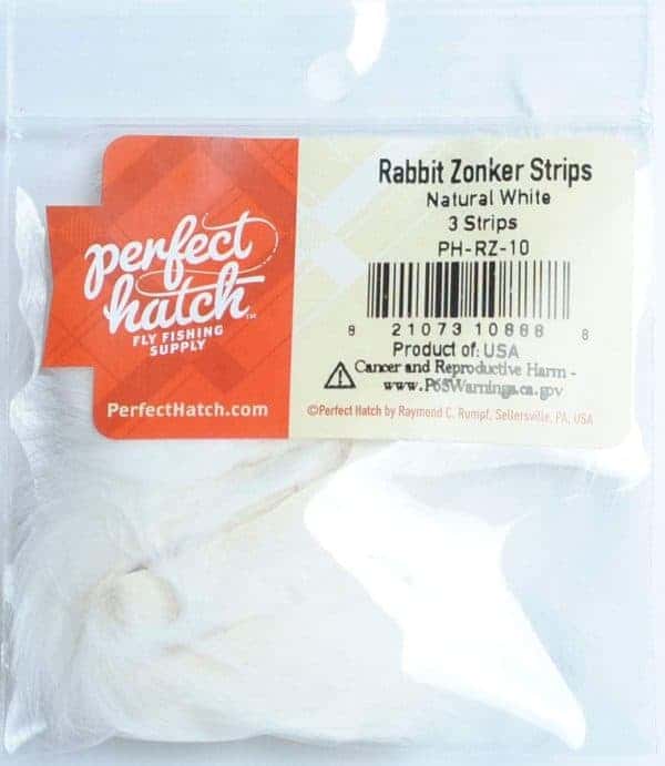 Rabbit Zonker Strips - White
