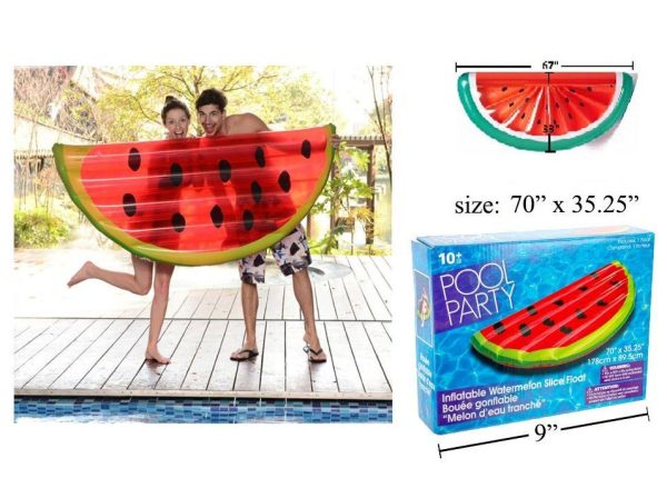 Pool Party Inflatable Float - 70", Watermelon Slice