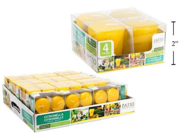 Citronella Votive Candles - 4 Pack