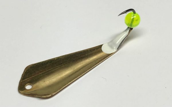 Brass Kite Top Slab Grabber - Clear Chartreuse, 2", 8mm