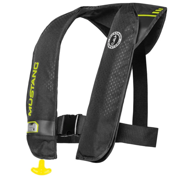 M.I.T. 100 Automatic Inflatable PFD - Black/Fl Yellow-Green