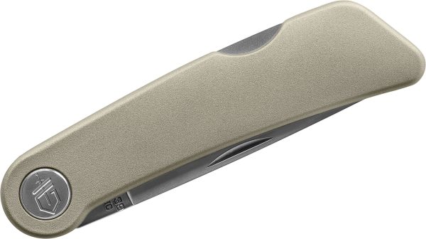 Gerber 39 Series Lockback Pocket Knife - 2.8" Polished Blade, Gold Zinc Handles - Image 2