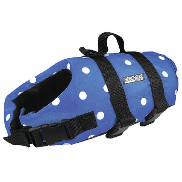 Dog Life Vest - Blue Polka Dot, S, 15-20lbs