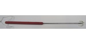 horizontal gaff with a sure grip handle and a treble hook