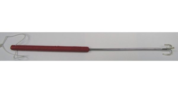 horizontal gaff with a sure grip handle and a treble hook