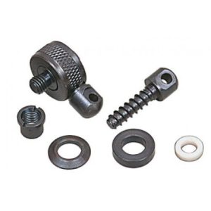 Image of the six parts of the mounting hardware