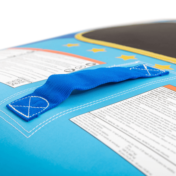 close up to the boarding strap on the bottom of the air force flyer
