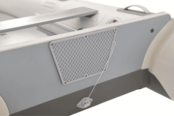 Transom and Drain on the back of the boat