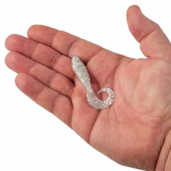 Gulp!® Minnow Grub - White Bling, 3" - Image 3