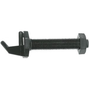 close up of a quiet track arrow rest right handed with a nut