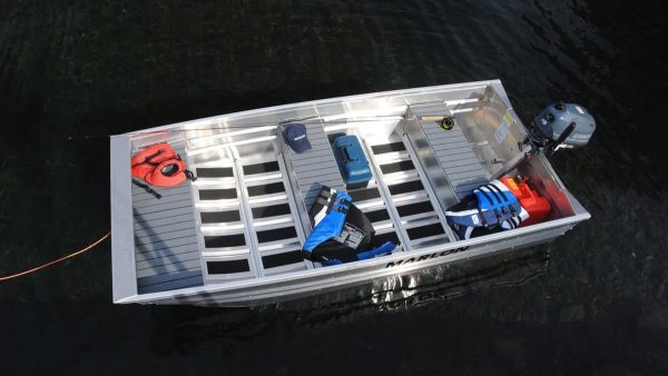 A side view of the boat in use