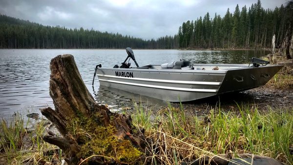SP 10 boat on a lake