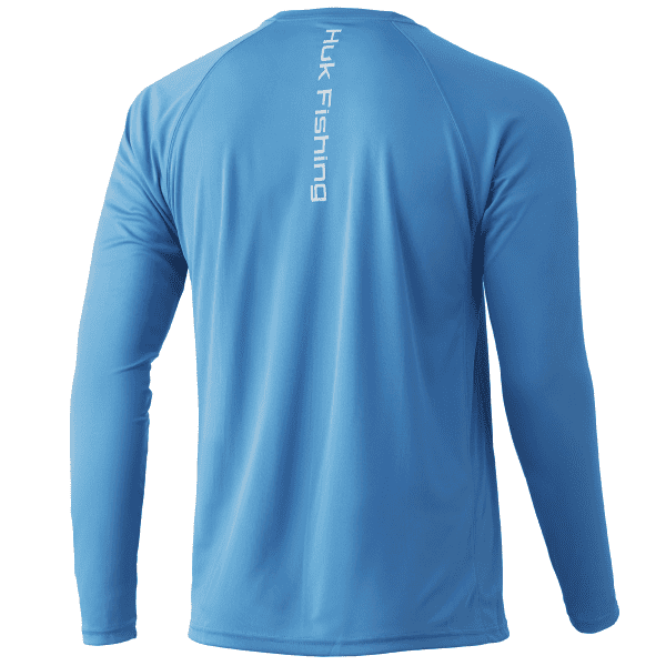 Huk Pursuit Vented Long Sleeve Malibu Blue Back