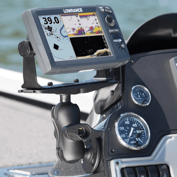 RAM® Large Marine Electronics Mount Action Shot