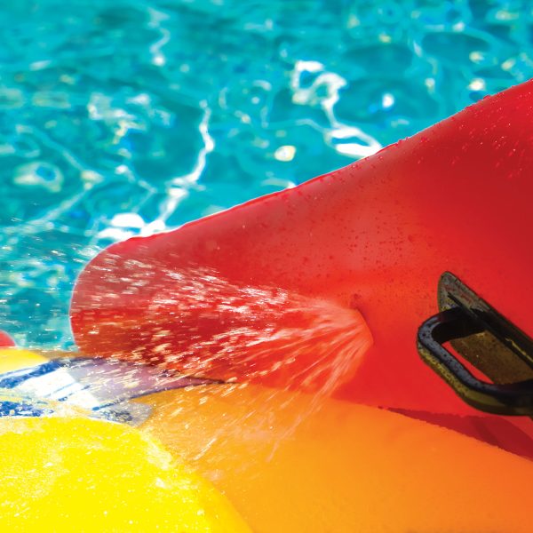 Slide N Smile Single Lane Pool Slide Handle Closeup