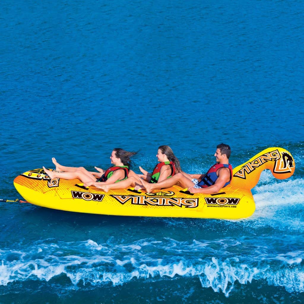 Viking Ship 3 Person Towable Action Shot Left Side