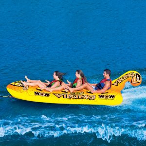Viking Ship 3 Person Towable Action Shot Left Side