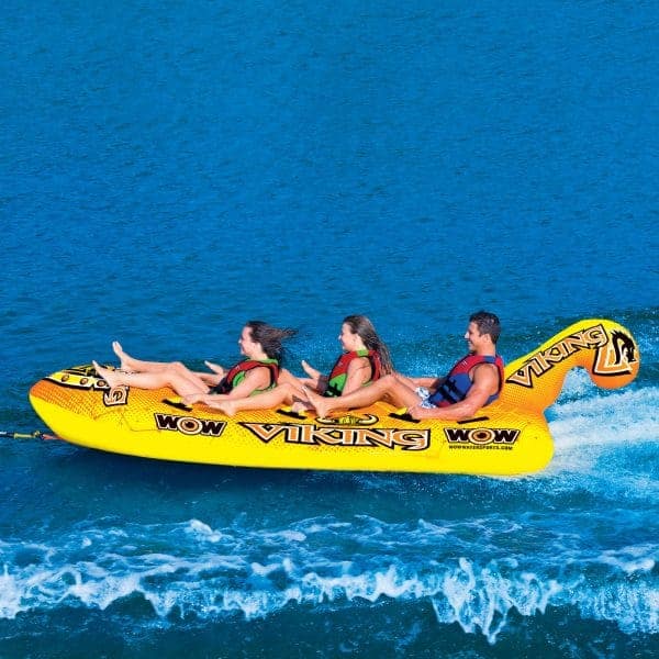 Viking Ship 3 Person Towable Action Shot Left Side