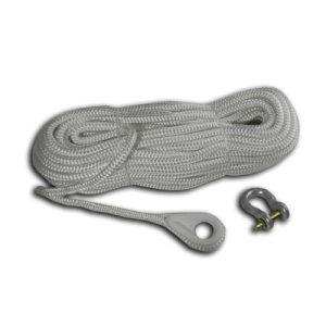 Anchor Line, White Braid w/Shackle