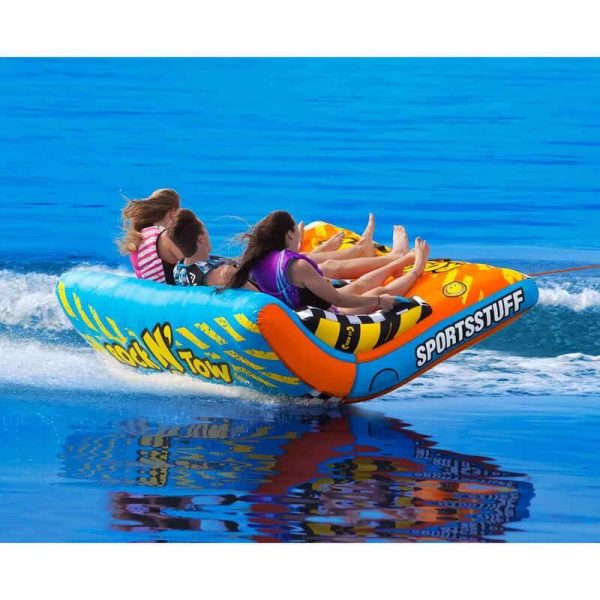 Rock and Tow 3-Person Towable Tube Action Shot Back