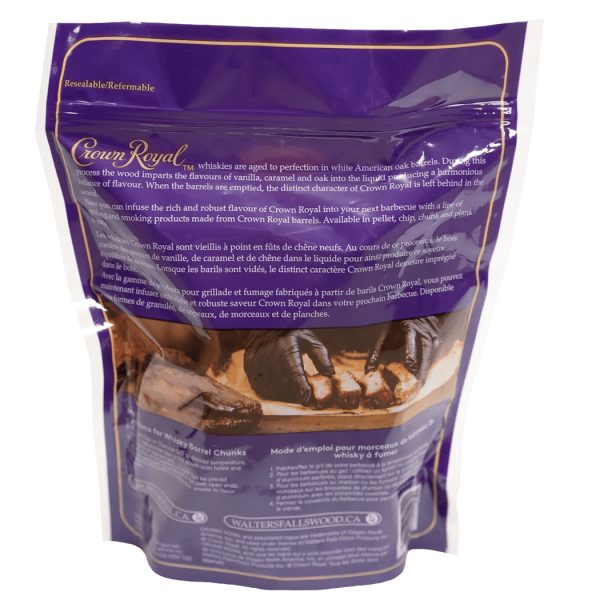 Crown Royal Whisky Barrel Chunks Back