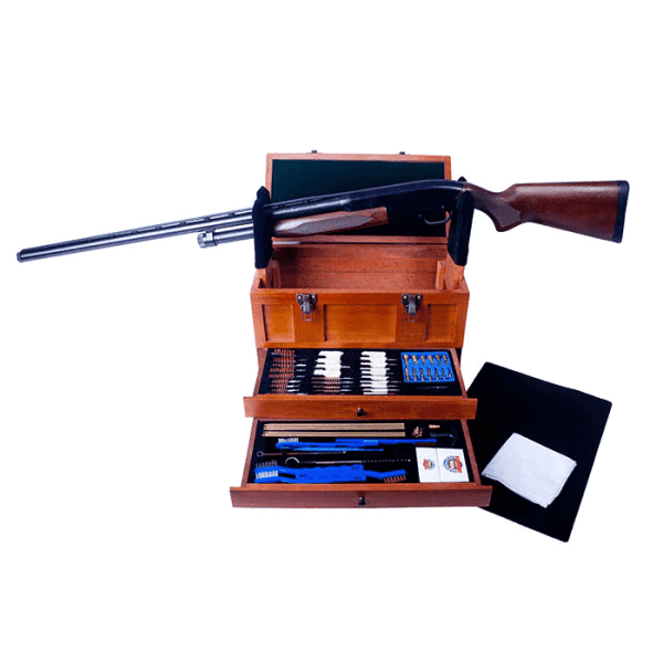 Wooden Toolbox Universal Select Deluxe Gun Cleaning Kit - 63pc