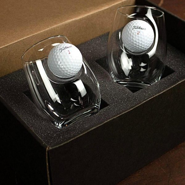 Golf Ball Wine Glass Set - 15oz