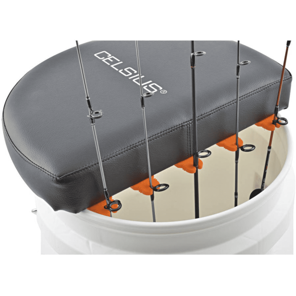 Bucket Seat with Rod Clips - 6 Gallon