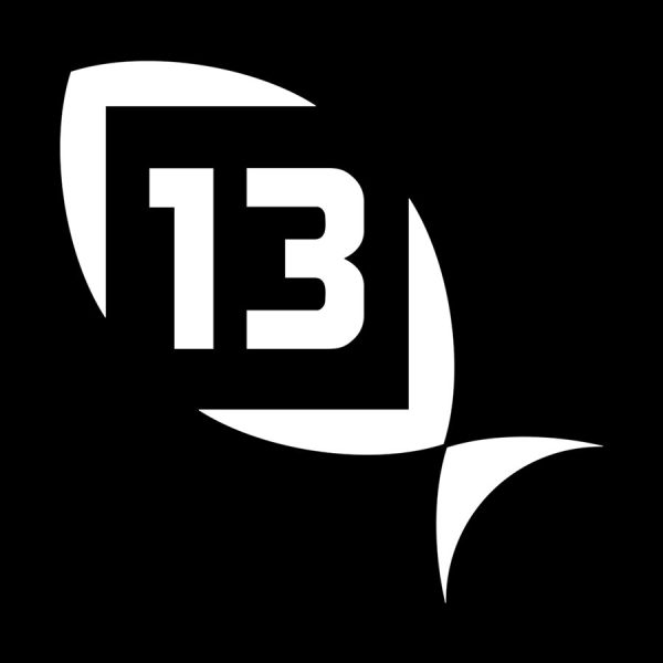 13 Fishing Decal - 5", White