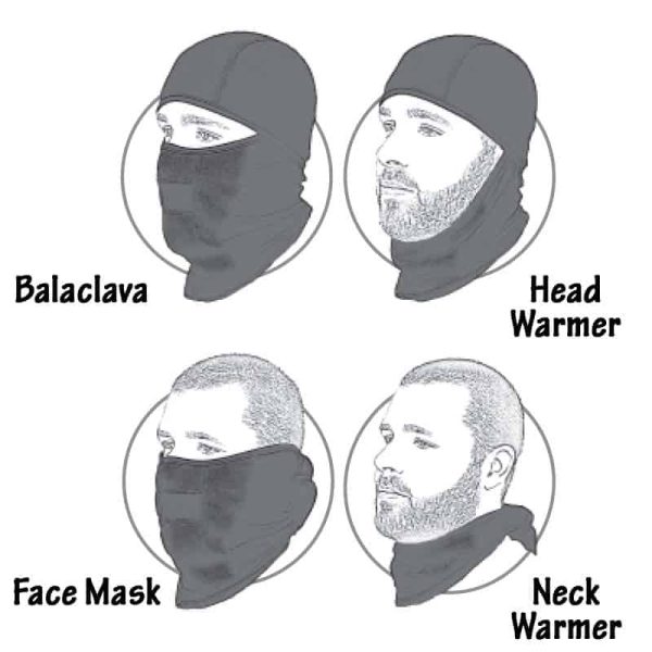 Backwoods 4 way black balaclava pro