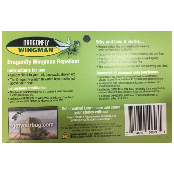 Dragonfly Wingman Clip-On Natural & Organic Concept Deer and Horse Fly Repellent