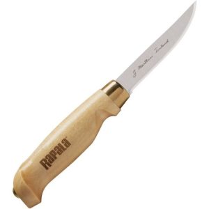 RAPALA CBBK4 CLASSIC BIRCH BIRD FIXED BLADE KNIFE, SATIN BLADE